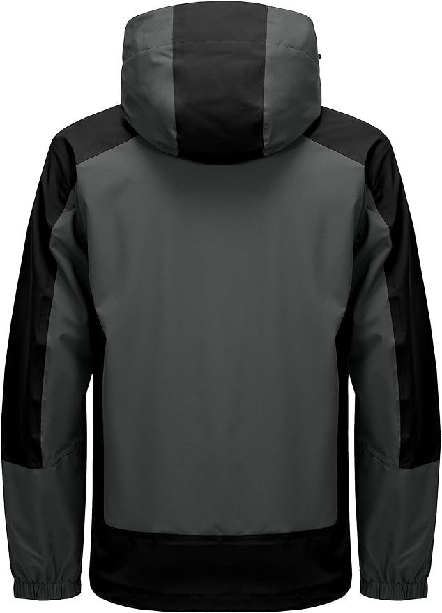 Little Donkey Andy Men's Waterproof Rain Jacket Outdoor Lightweight Hooded Raincoat for Hiking Golf Travel Fishing