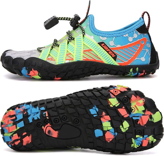 UBFEN Water Shoes for Kids Boys Girls Aqua Socks Barefoot Beach Sports Swim Pool Quick Dry Lightweight Toddler Little Big Kid