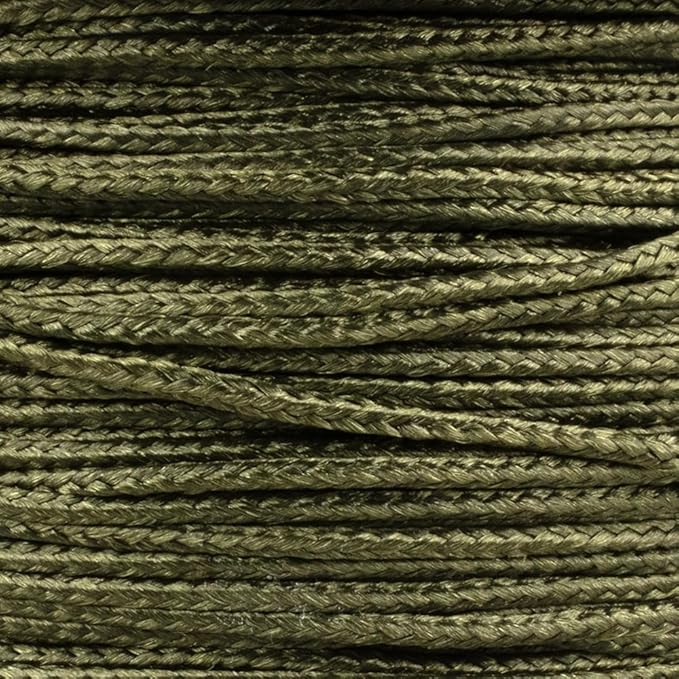 Paracord Planet Micro Paracord – Thin Braided Cord for Crafting, Fishing, and DIY Projects in 125 ft Spools – Olive Drab