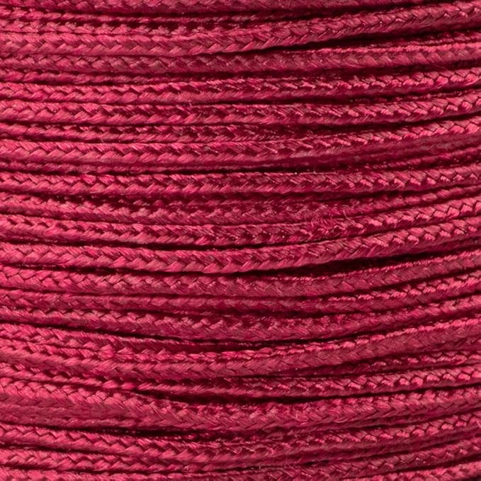 Paracord Planet Micro Paracord – Thin Braided Cord for Crafting, Fishing, and DIY Projects in 125 ft Spools – Burgundy