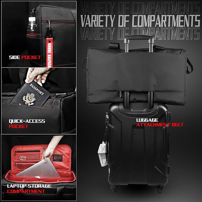 Sneaker Bag for Travel/Sneakerhead gift/Outdoor Sports Bag/Gym Bag /, A Multi-functional Travel Duffel Bag with 3 Adjustable Dividers, & Shoulder Strap,Made of Nylon, by Krone Kalpasmos-classic