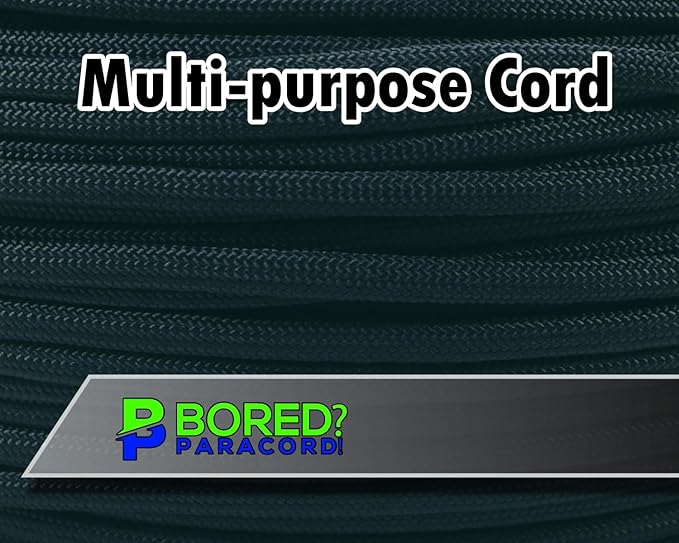 BORED? PARACORD! 550 lb Paracord - Ideal for Crafting, Camping, DIY Projects, Active & Military Outdoors - Strong Survival Rope - Tactical Parachute Cord Type III - Olive Drab Green 1000 Feet