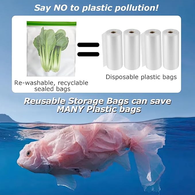 Odor Proof Storage Bags Reusable Bear Bags for Food Backpacking No-Odor Zipper Barrier Bags Fit Home Organization, Food Storage,Freezer Safe (5p-8.5x10in)