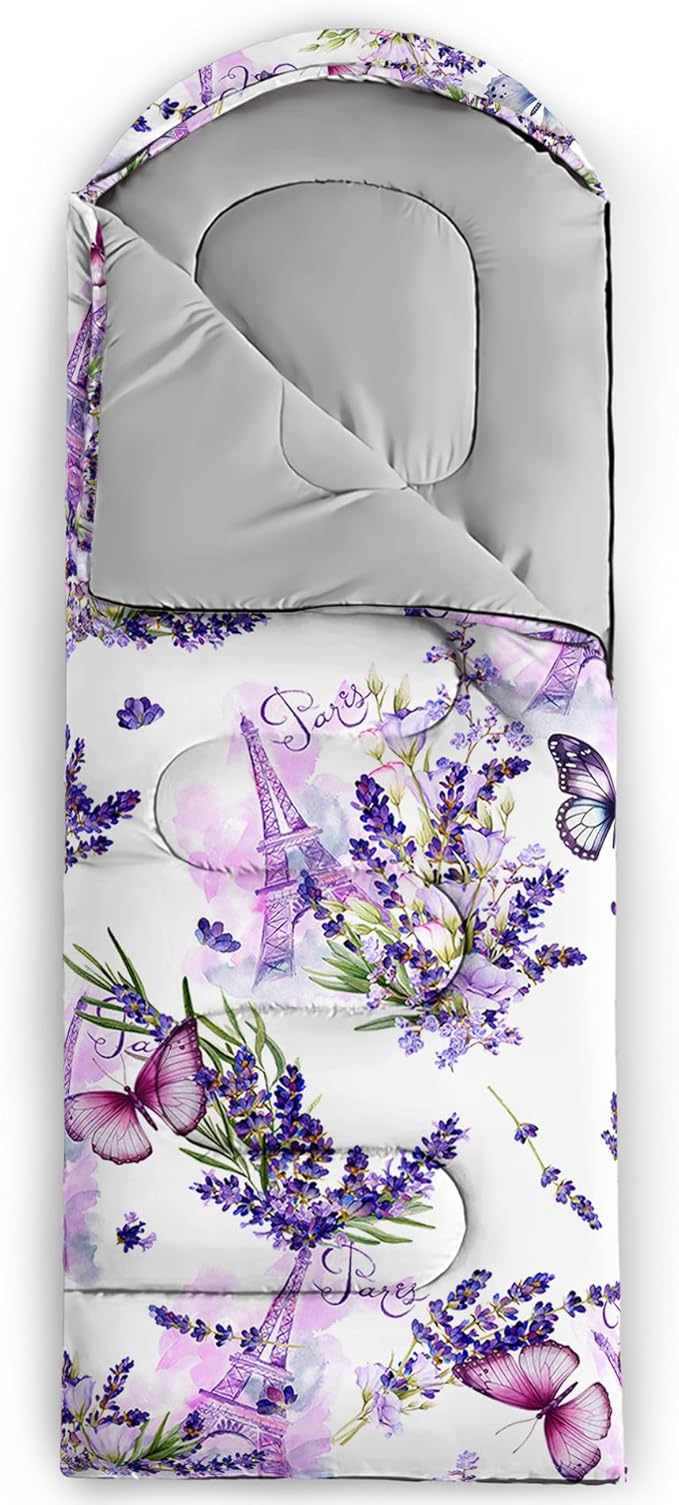 QOOMO Camping Sleeping Bags,3 Season Warm & Cool Weather,Lightweight,Waterproof Sleeping Bags for Adults & Kids,Traveling,and Outdoors,Camping Gear Equipment