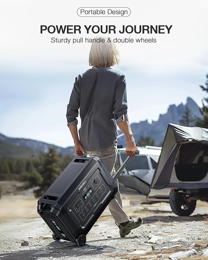 Expandable 10.08kWh Solar Generator Kit, Portable Power Station 4000W w/Smart Extra Expansion Battery 5040Wh LifePo4 Home Battery Backup Power Supply for Blackout, Outdoor Camping, RV, Emergency