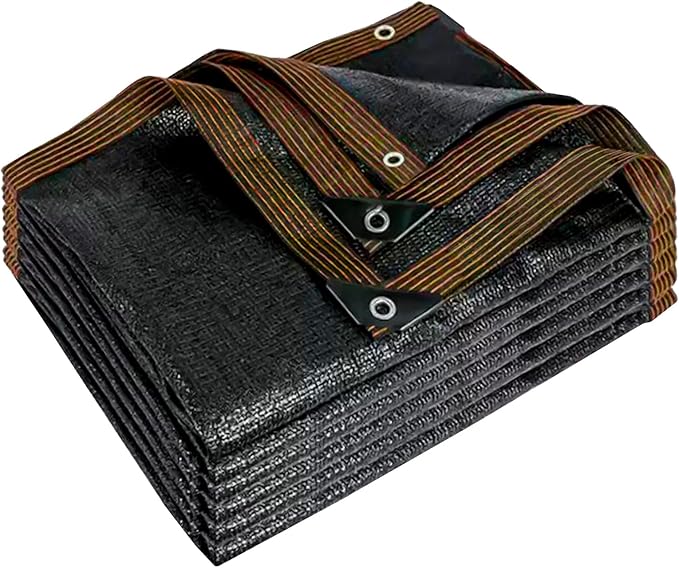 90% Black Shade Cloth, 10x18 FT Mesh Tarp Sun Shade Cloth with Grommets, Sun Protection Sail for Garden Greenhouse Pergola Plants Chicken Coop Patio Outdoor Neting Cover