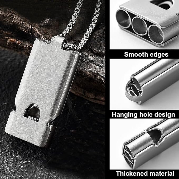 Whistle Emergency Whistles Keychain Rape Whistle Stainless Steel High Decibel Whistles … …