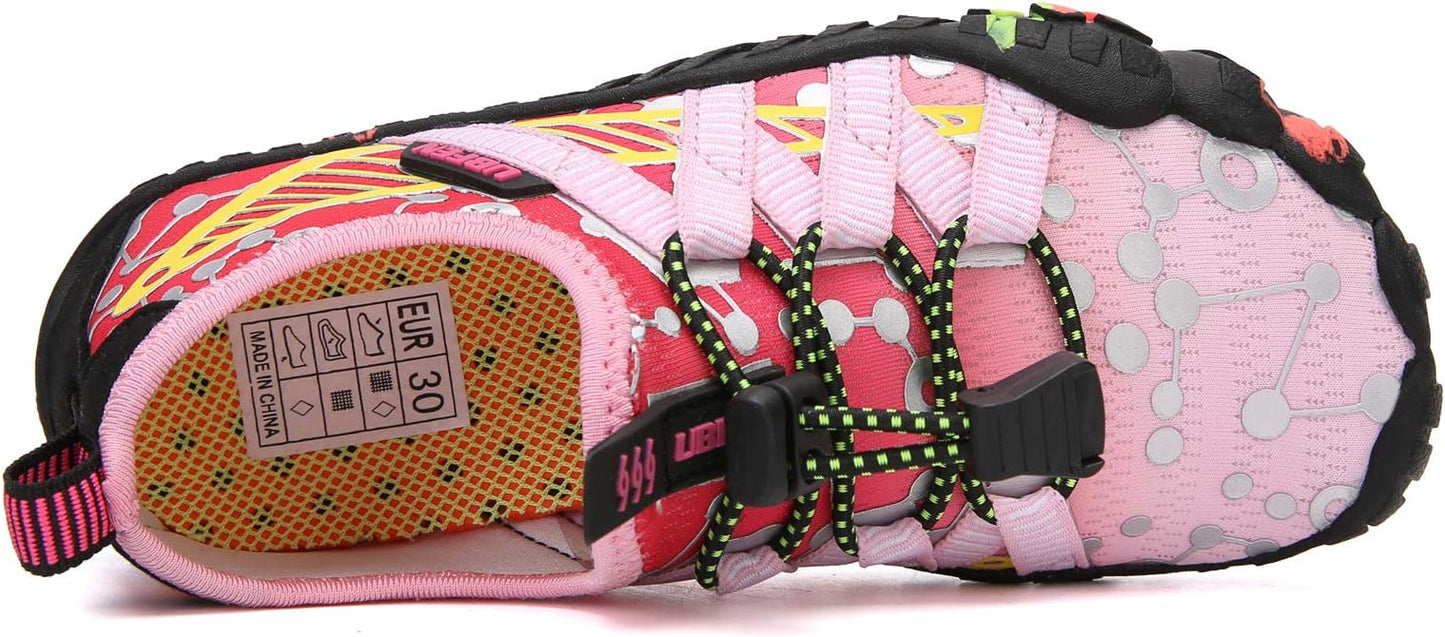 UBFEN Water Shoes for Kids Boys Girls Aqua Socks Barefoot Beach Sports Swim Pool Quick Dry Lightweight Toddler Little Big Kid