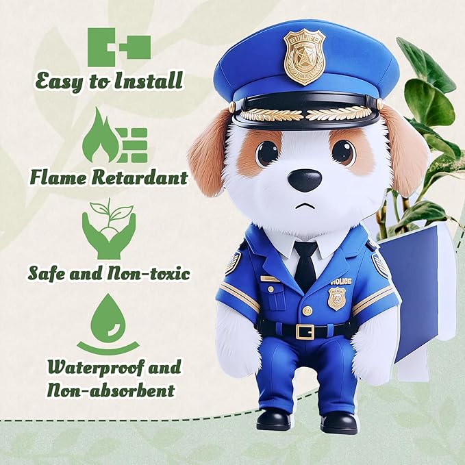 Police Officer-Style Dog Planter, Pet Shape Garden Pots Plant Pots for Indoor/Outdoor Gardens Decoration, Funny, Surprise Gifts/Souvenirs for Pet Lovers (Police Officer-Style Dog)
