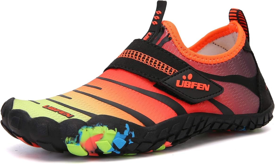 UBFEN Water Shoes for Kids Boys Girls Aqua Socks Barefoot Beach Sports Swim Pool Quick Dry Lightweight Toddler Little Big Kid