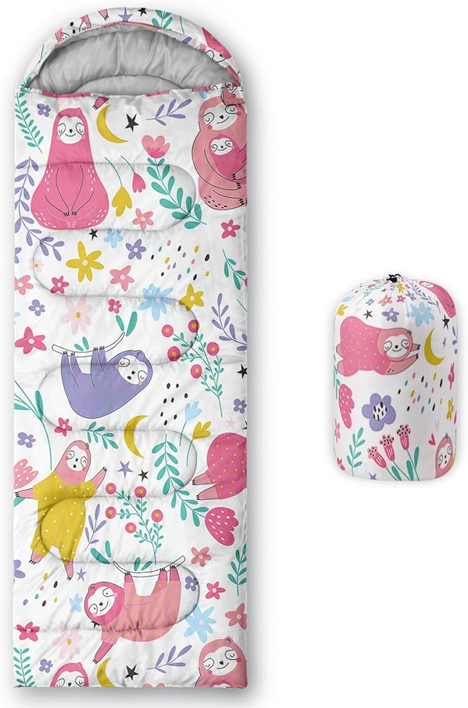 QOOMO Camping Sleeping Bags,3 Season Warm & Cool Weather,Lightweight,Waterproof Sleeping Bags for Adults & Kids,Traveling,and Outdoors,Camping Gear Equipment