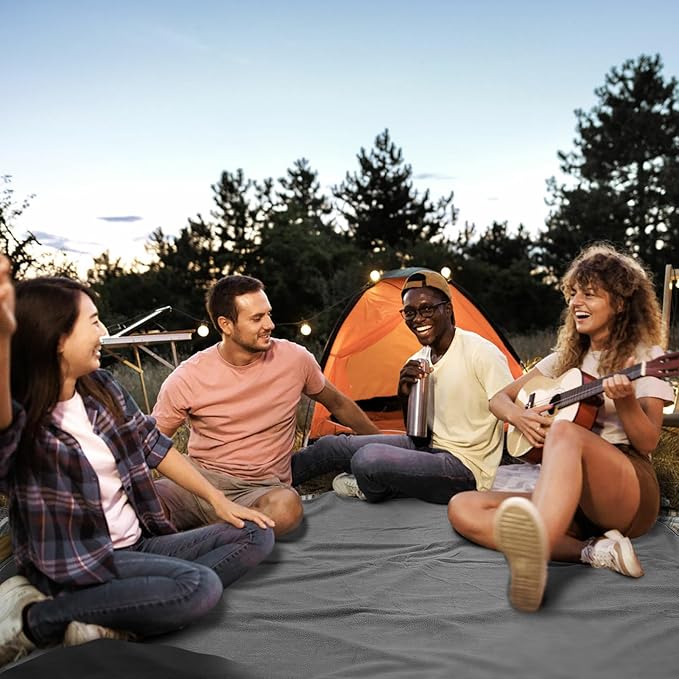 Fleece Waterproof Outdoor Blanket, Windproof Stadium Blanket for Camping, Picnics, and Sports Stay Dry and Comfortable 80"x58"