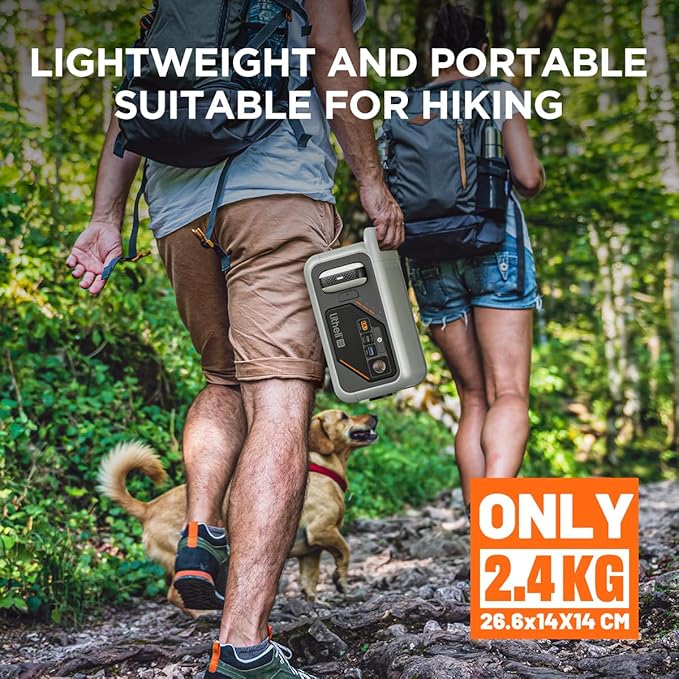 Litheli 218 Series Portable Solar Generator Power Station 216Wh With 200W AC Outlet, 0-95% in 50Min, Generator for Home Use Outdoor Emergency RV Van With 100W Solar Panel