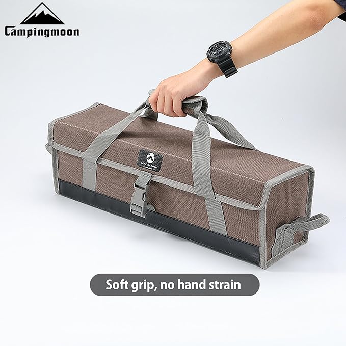 CAMPINGMOON 21.7-inch Bottom Waterproof Outdoor Camping Tent Stakes Hammer Multi-container Box Storage Bag B-160C