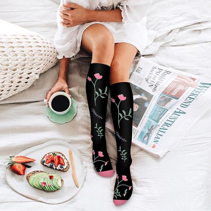 6 Pack Copper Compression Socks for Women and Men Circulation-Best Support for Medical, Running,Nursing,Athletic