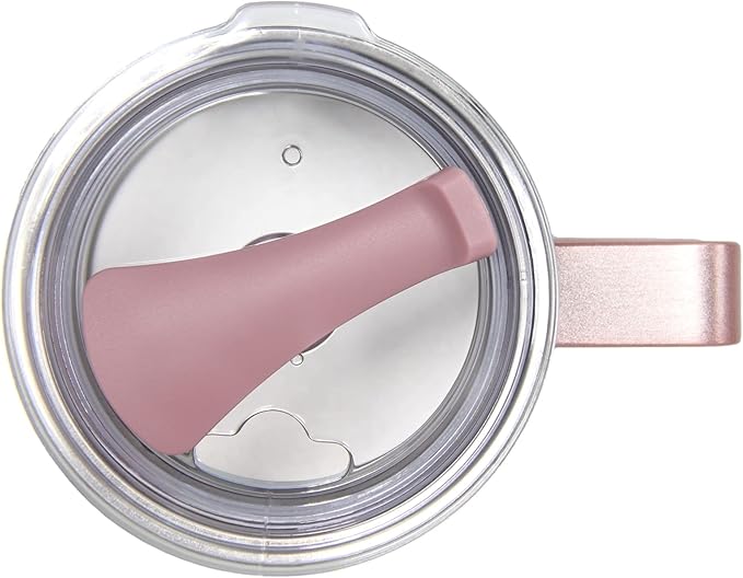 Drinco 16 oz Coffee Mug, Vacuum Insulated Camping Mug with Lid, Double Wall Stainless Steel Travel Mug Insulated Tumblers Coffee Mugs Coffee Cups Tea Cup (14oz Bling Rose Gold)