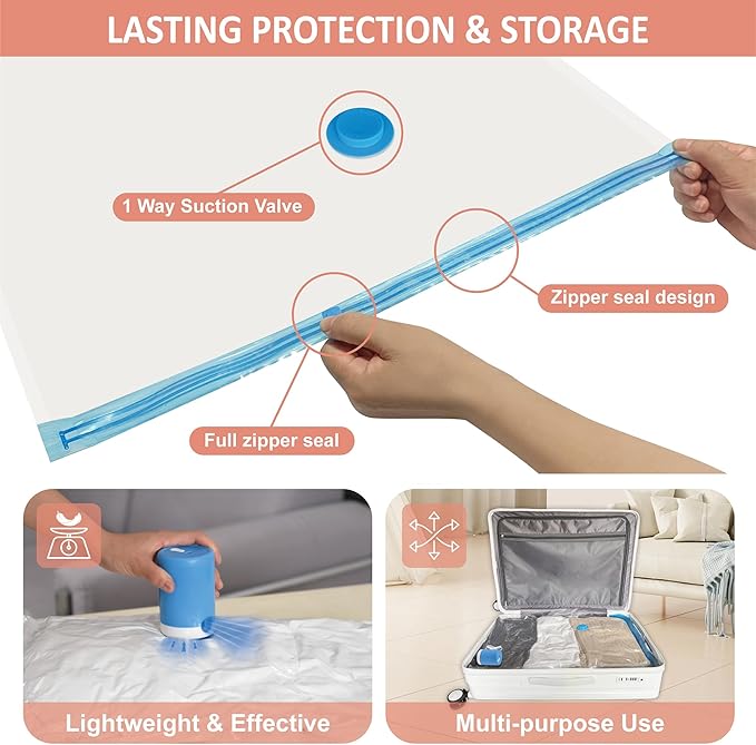 16 Pack Space Saver Storage Bags with Electric Air Pump