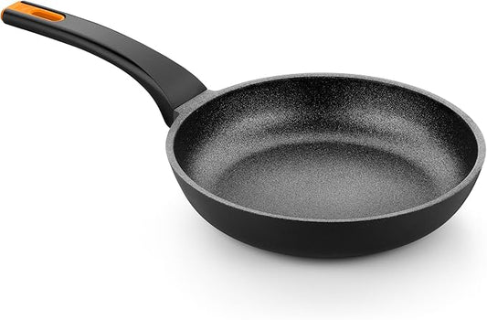 BRA COOKWARE Efficient Pro Frying Pan | 11 inches Cast Aluminum Frypan | Profile Plus Non-Stick | All Heat Sources Compatible | PFOA Free | Ergonomic Heat-Resistant Handle | Non Deformable