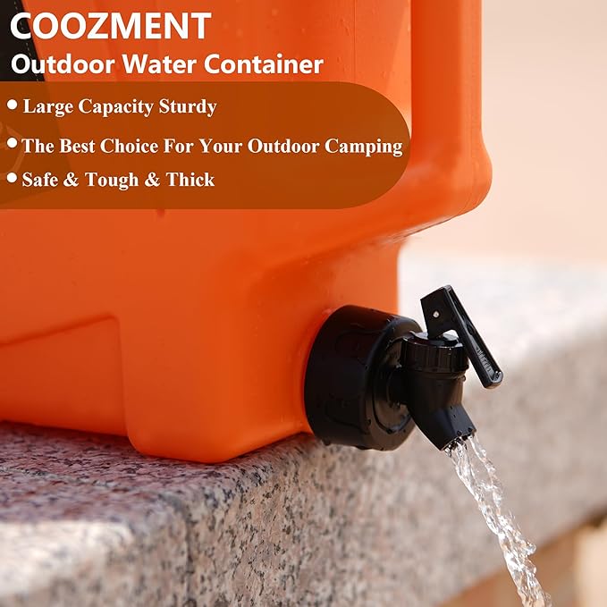 3.2 Gallon/5 Gallon Water Containers with Spigot, BPA Free Water Jug, Military Green Water Tank, Multifunction Water Storage Containers for Camping Outdoor Hiking,Emergency Stroage