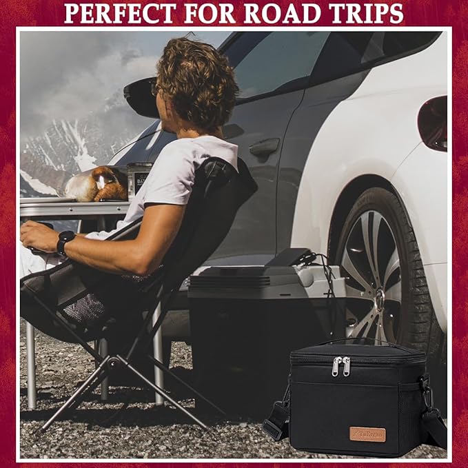 TuErcao Insulated Cooler Bag 6/24 Can Collapsible Leakproof Soft Sided Cooler for Car, Portable Foldable Small Ice Chest for Beach Camping Picnic Travel, 5/15qt Lunch Box for Men Work