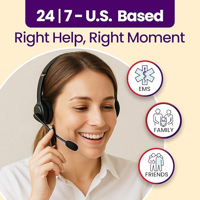 Medical Guardian MGMini | Medical Alert Device for Seniors | Water-Resistant, Emergency Call Button, 24/7 Monitoring, Step Counter, GPS Tracking | Monthly Subscription Required | White