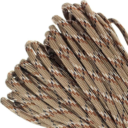 Paracord Planet Genuine Type III 550lb Paracord – Nylon Cord in Solid, Multi, and Reflective Colors – 25+ Colors and Length Options of 10', 25', 50', and 100'