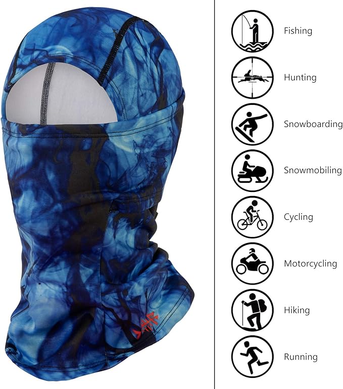 BASSDASH Winter Balaclava Fleece Ski Mask Ninja Hood Neck Warmer Fishing Hunting