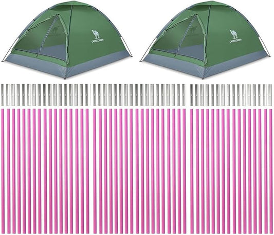 DIY Tent Pole, Replacement Tent Pole, Greenhouse Hoops,Telescopic Rod,Long Approximately 52ft, Diameter - 6.5mm,36 Pack, for Hiking Camping Backpacking Tent