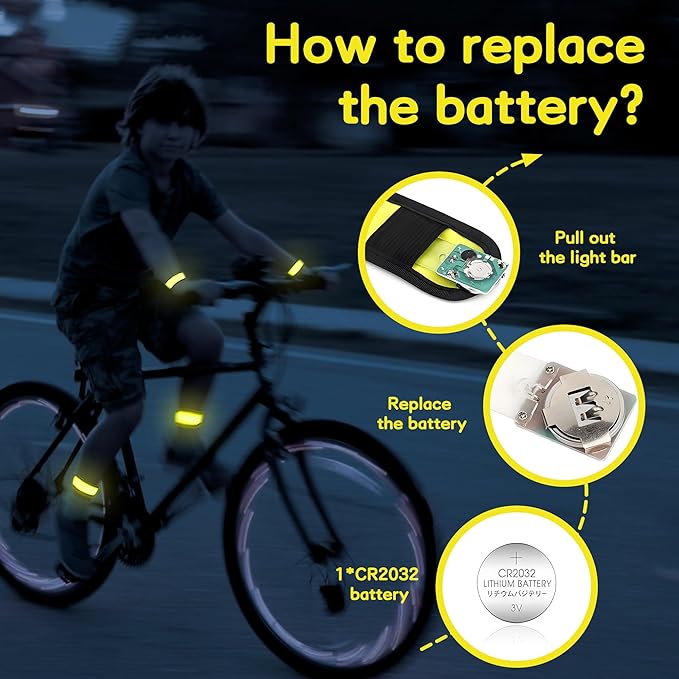 6 PCS LED Reflective Gear, LED Wristbands, LED Light Up Wristbands for Walking, Running, Jogging, Concerts, Sports, Camping, Sporting Events, Party, Rave Accessories