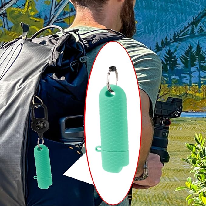 Waterproof Lighter Case Cover Holder for BIC Regular Lighters Sleeve Type J6 Outdoor Survival Multipurpose Seal Lighter Pouchfor Hiking and Camping (Cyan, 2)