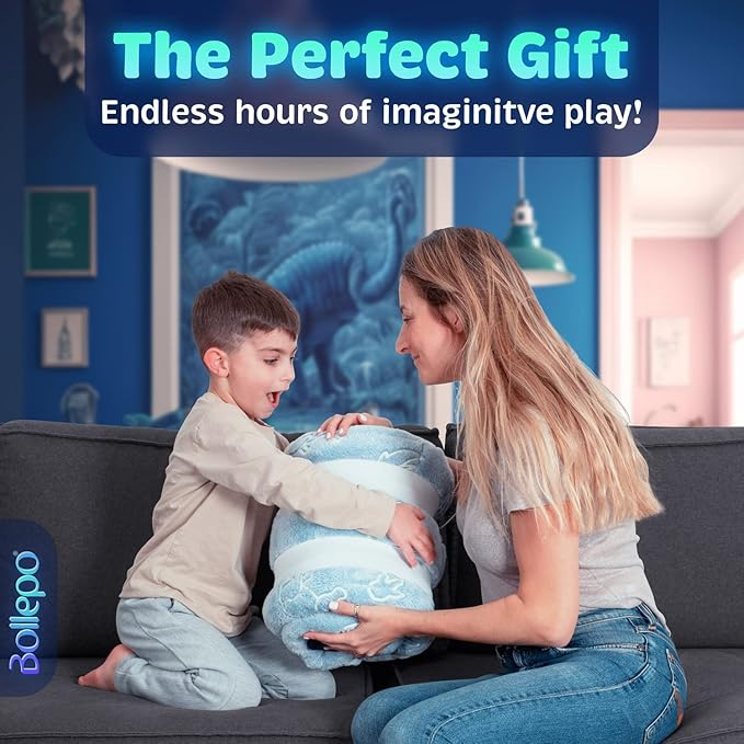 Kids Sleeping Bag for Boys & Girls - Glow in The Dark for Ages 3+, Large With Pillow Pocket, Extra Soft Toddler Blanket (66" x 33")