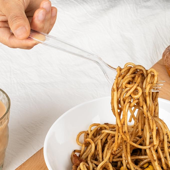 120 Count Plastic Silverware Heavy Duty-50 Forks,50 Spoons,20 Knives,BPA-Free,Disposable Plastic Utensils Set,PlasticCutlery Set,Suitable for Party Everyday Use