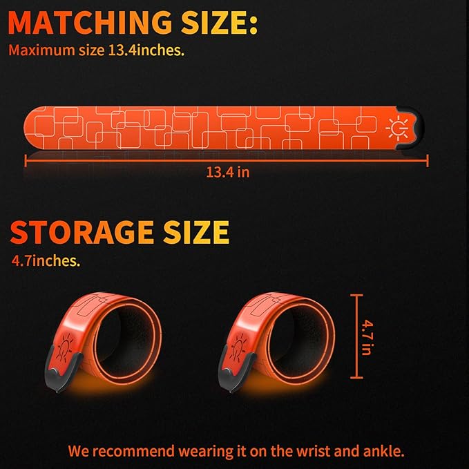 Running Lights for Runners, Walking Light for Night Walking, Running Lights & Walking Light with Colors & 3 Modes, Reflective Running Gear, Running Essentials for Women or Men 2-Pack