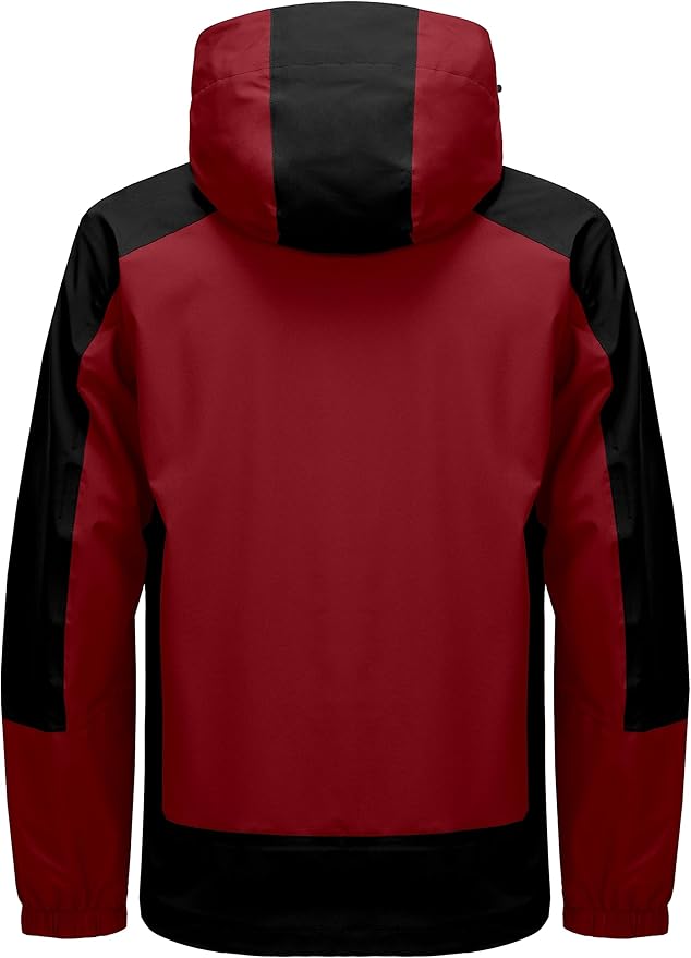 Little Donkey Andy Men's Waterproof Rain Jacket Outdoor Lightweight Hooded Raincoat for Hiking Golf Travel Fishing