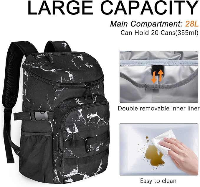 Cooler Backpack Insulated Leak Proof,Small Soft Coolers Bag for Men and Women Camping,Travel,Beach,Hiking,Picnic