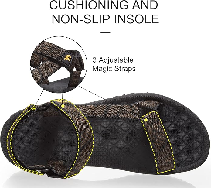 CAMEL CROWN Hiking Sport Sandals for Men Anti-skidding Water Sandals Comfortable Athletic Sandals for Outdoor Wading Beach