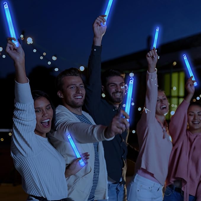 Sotiff 96 Pcs 6 Inch Ultra Bright Emergency Glowing Sticks, Glow Sticks with 12 Hour Duration, Halloween Favors for Party Birthday Wedding Concerts Halloween
