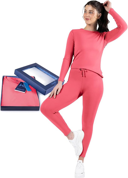 Thermal Underwear for Women Long Johns Women Thermal Top Bottom Fleece Lined Base Layer Pajamas Cold Weather