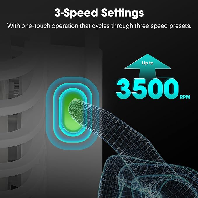 VIVOSUN AeroWave D4, 4” Grow Tent Clip Fan with Detachable Hook, 3-Speed Strong & Quiet Airflow, Adjustable Airflow Angle for Hydroponics, Circulation & Cooling, White, 1-Pack