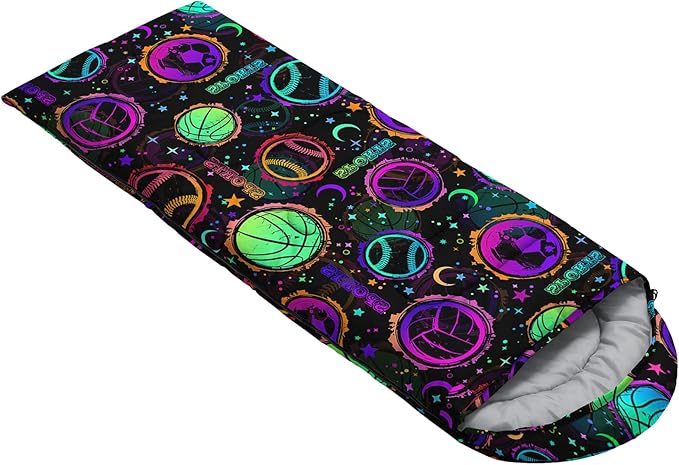 Sea Turtle Sleeping Bag for Kids Boys Girls,Ocean Themed Camping Gear,Waterproof Compact Sleeping Bag for Camping Backpacking Outdoor Hiking.