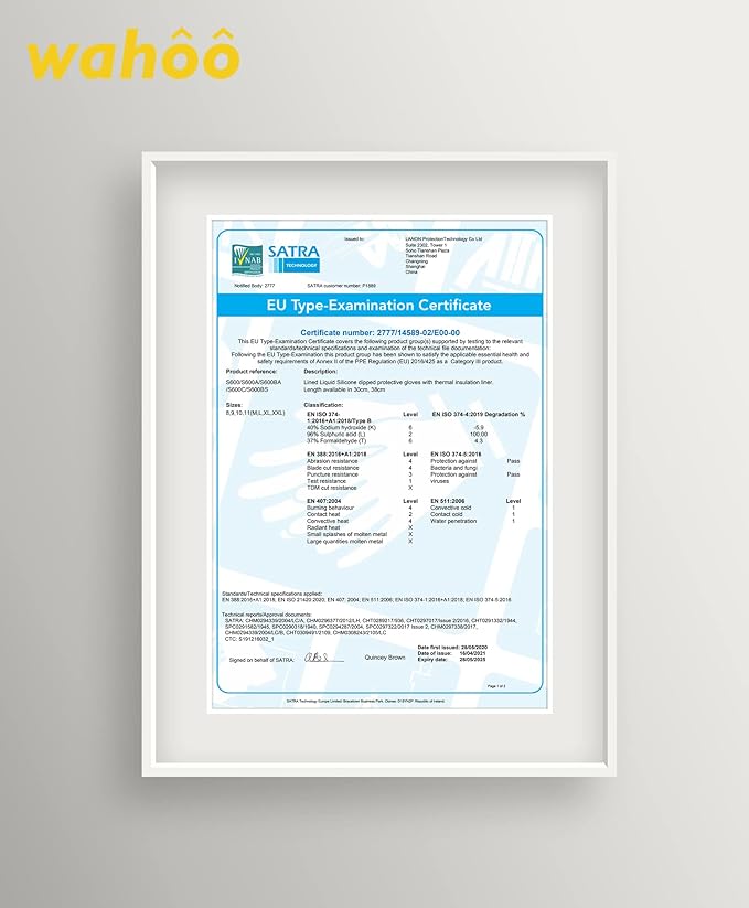 wahoo Professional Liquid Silicone Oven Mitts Gloves, Heat Resistant Gloves for Cooking, Baking, CoralAir Liner, 12 Inch, White, Medium