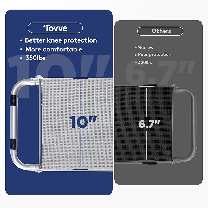 Upgraded Garden Kneeler and Seat with Thicken & Widen Soft Kneeling Pad, Heavy-Duty Foldable Garden Stool with Large Garden Tool Bag, Portable Garden Bench Gardening Gifts for Women, Seniors