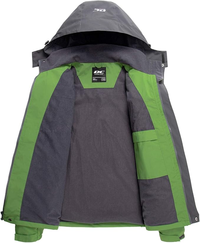 Diamond Candy Men's Hooded Waterproof Jacket Lightweight Rain Jacket Outdoor Casual Sportswear