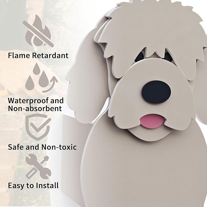 Golden Dou Dog Planter, Pet Shape Garden Pots Plant Pots for Indoor/Outdoor Gardens Decoration, Cute, Surprise Gifts/Souvenirs for Pet Lovers