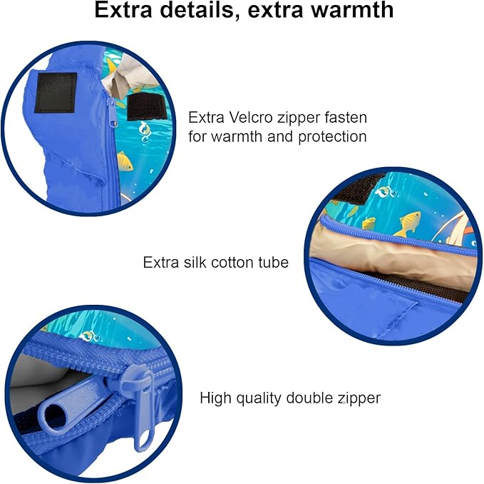 Mummy Style 32 – 59F Kids Sleeping Bag with Pillow Sleeve, Full Scale Digital Printing Unicorn, Mermaid, Kitty or Puppy, Lightweight, Ideal for Camping, Sleepover, Boys, Girls, Youth and Toddlers