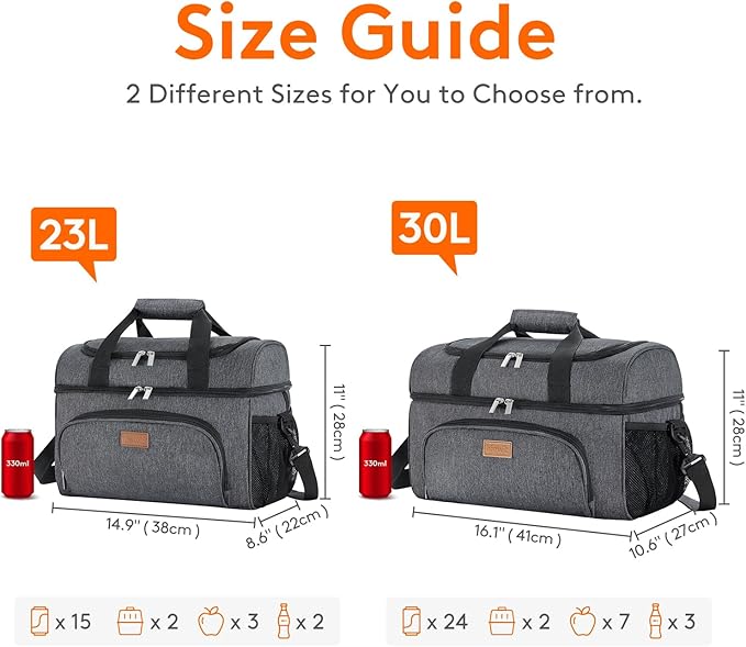 Lifewit Large Cooler Bag Insulated Lunch Bag Lightweight Portable Cool Bag Double Layer for Picnic, Beach, Work, Trip