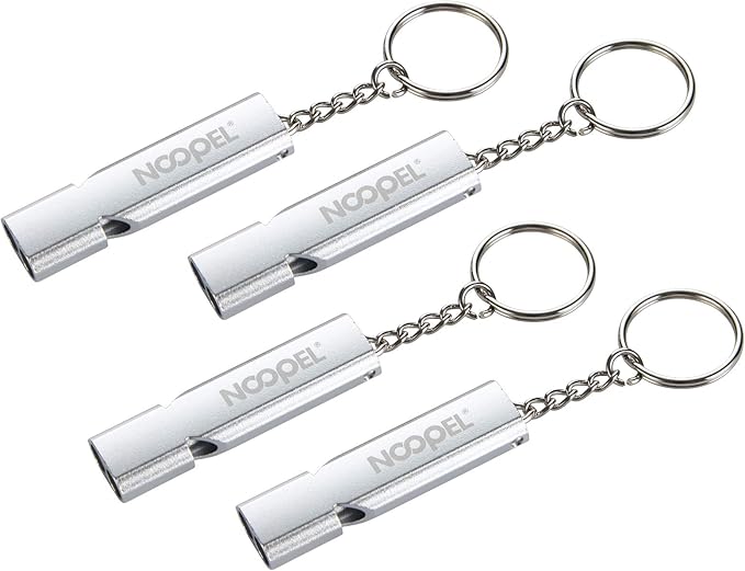 Noopel Emergency Whistles Lifeguard Safety Whistle with Lanyard and Keychain for Outdoor Camping Hiking Boating Backpacking Fishing Kayak Kids Rescue Signaling Loud Survival Whistle