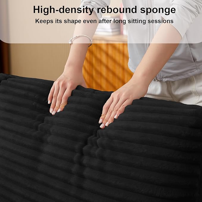 Convertible Corduroy Sofa Bed with USB Charging Port & Cup Holders, 68.11" Foldable Sleeper Chair with Armrests & Pillows, 3-in-1 Floor Futon for Living Room, Bedroom, Guest Room，Easy Assembly