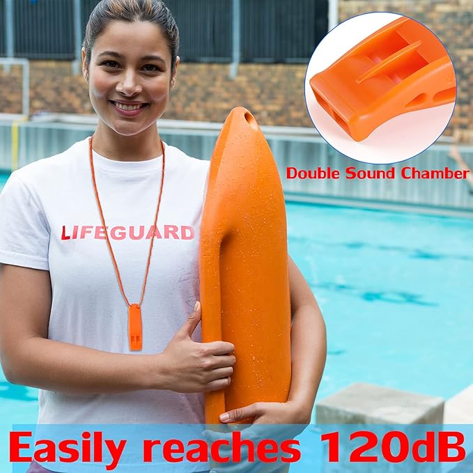 Whistle, Super Loud Emergency Whistle with Lanyard, Ideal for Boating, Swimming, Kayaking, Water Survival, Hiking, Camping
