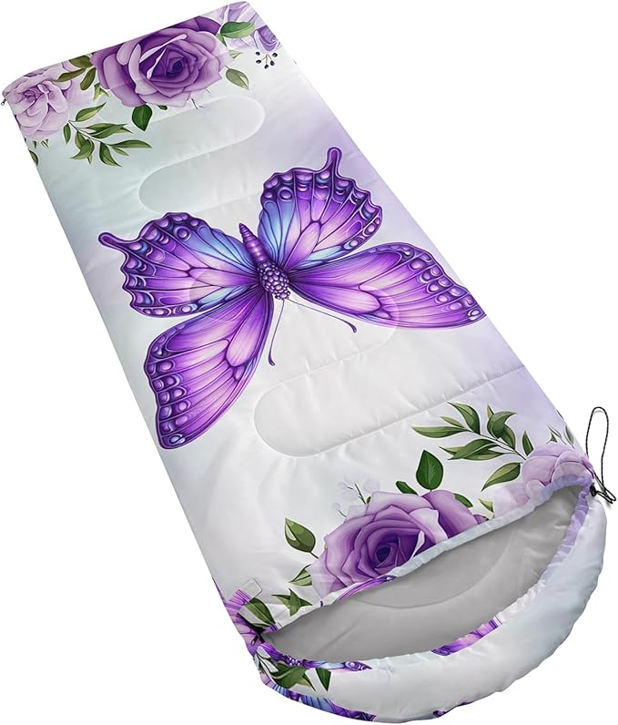 HOSIMA Dear Hunting Pattern Cold Weather Sleeping Bags for Adults,Black Light Weight Sleeping Bags for Kids Adults,WaterProof Sleeping Bags for Outdoors Hiking.